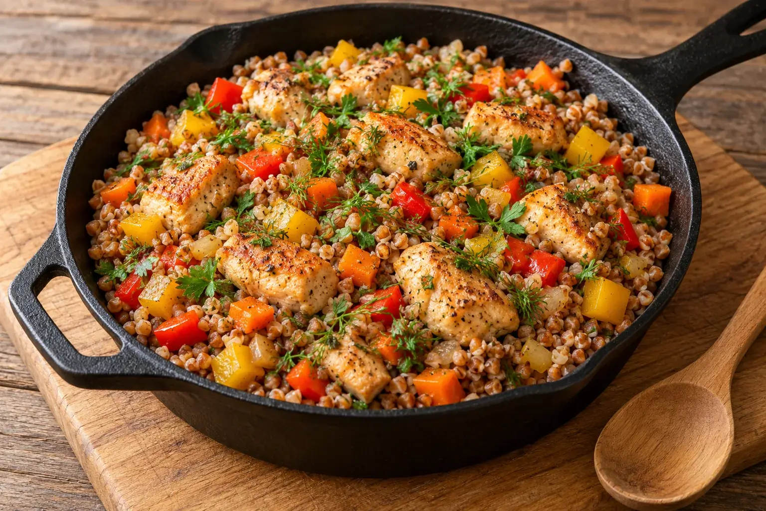 Гречка с курицей
