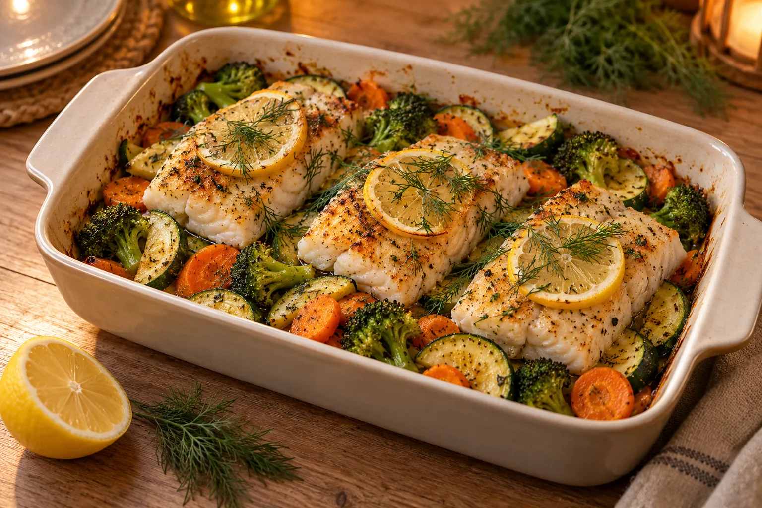 Минтай с овощами